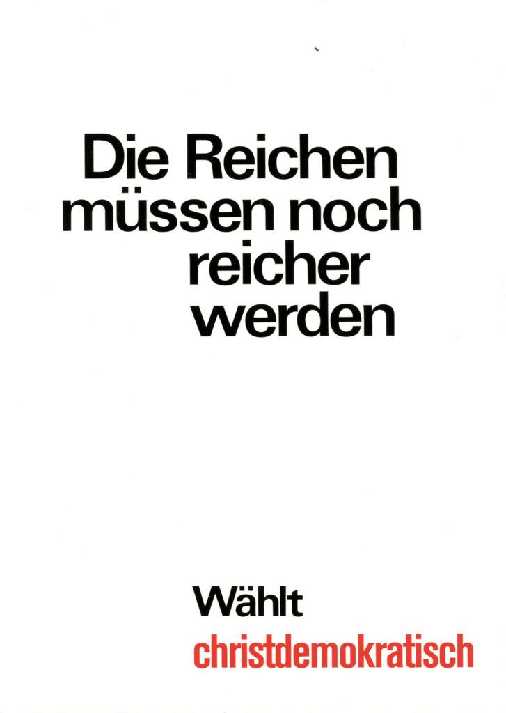 Klaus Staeck: Die Reichen | Postkarte