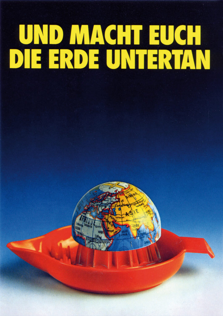 Klaus Staeck: Und macht euch die Erde untertan | Plakat