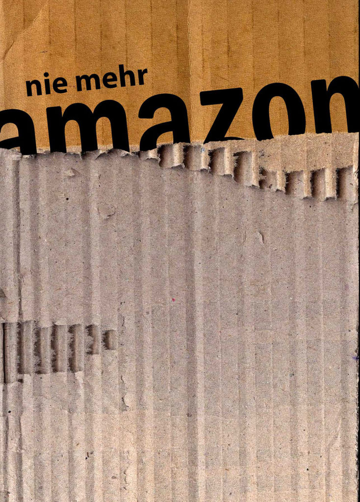 <span class="product-meta">Plakat, 2014</span> <br /><span class="product-artist">Klaus Staeck</span><span class="breadcrumb-separator">: </span> <br />nie mehr amazon
