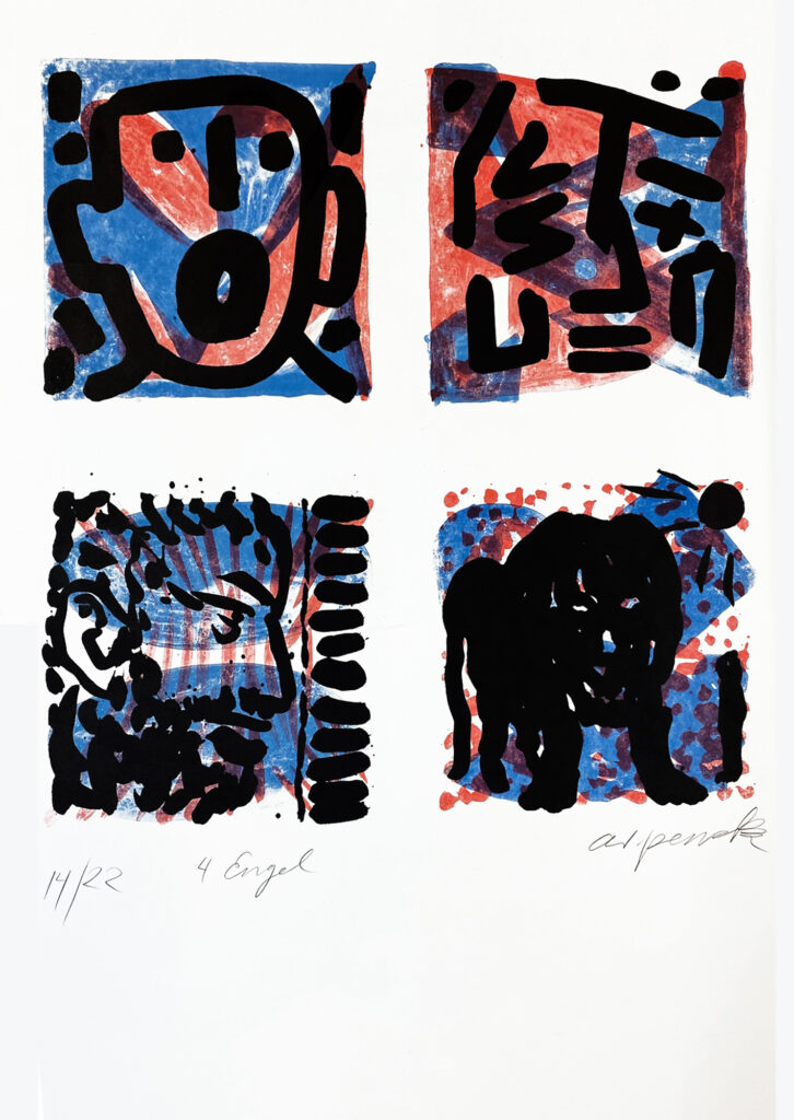 <span class="product-meta">Grafik, 1991</span> <br /><span class="product-artist">A.R. Penck</span><span class="breadcrumb-separator">: </span> <br />4 Engel