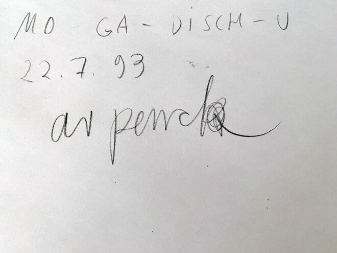 <span class="product-meta">Grafik, Unikat, 1993</span> <br /><span class="product-artist">A.R. Penck</span><span class="breadcrumb-separator"> – </span> <br />MO GA -DISCH-U – Bild 2
