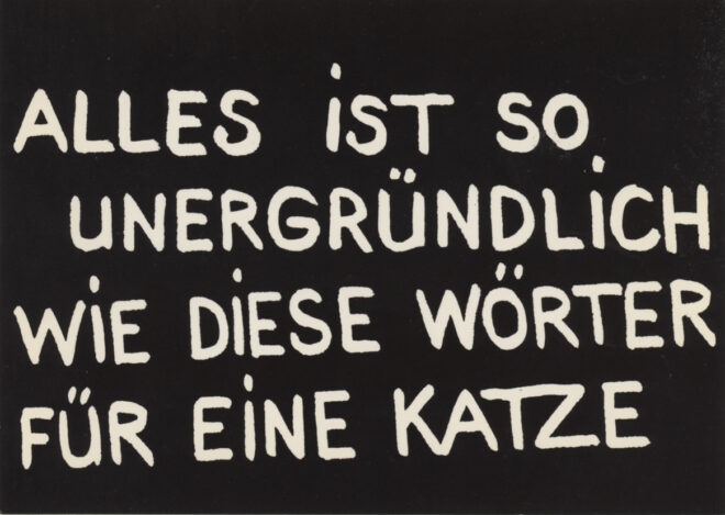Alles ist so unergründlich