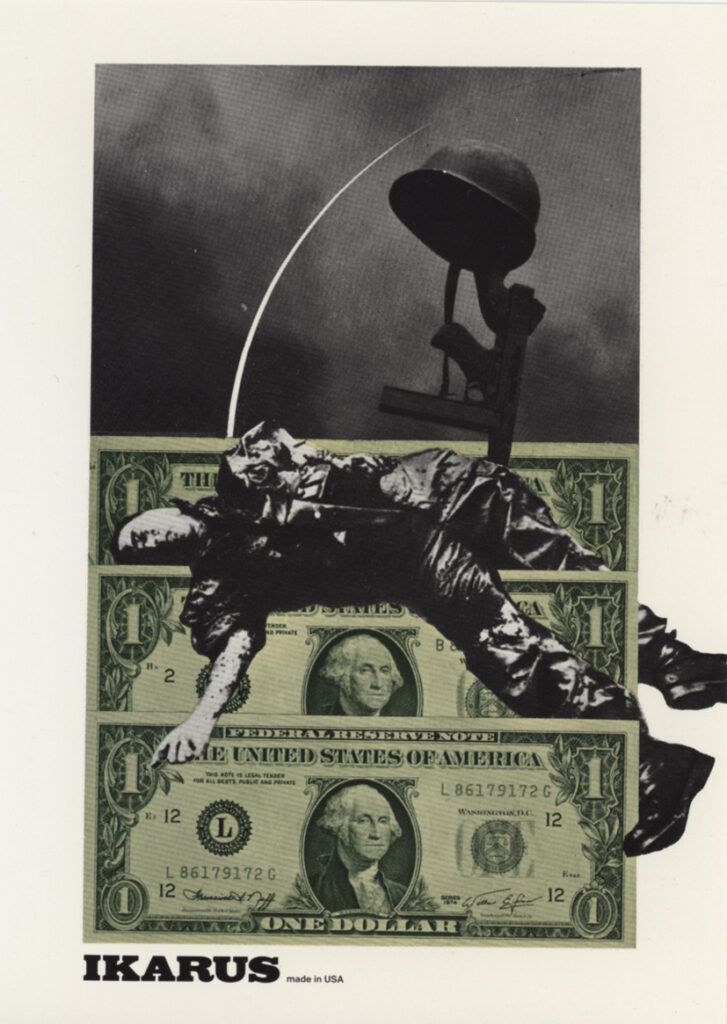 <span class="product-meta">Postkarte, Kunstpostkarte, 1980</span> <br /><span class="product-artist">Rolf Staeck</span><span class="breadcrumb-separator">: </span> <br />IKARUS